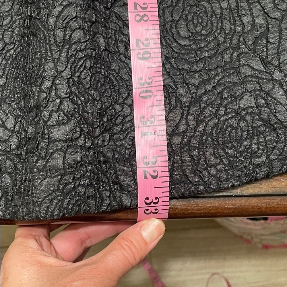 BloomChic A-line Rosette Black Mini Dress - Picture 12 of 13